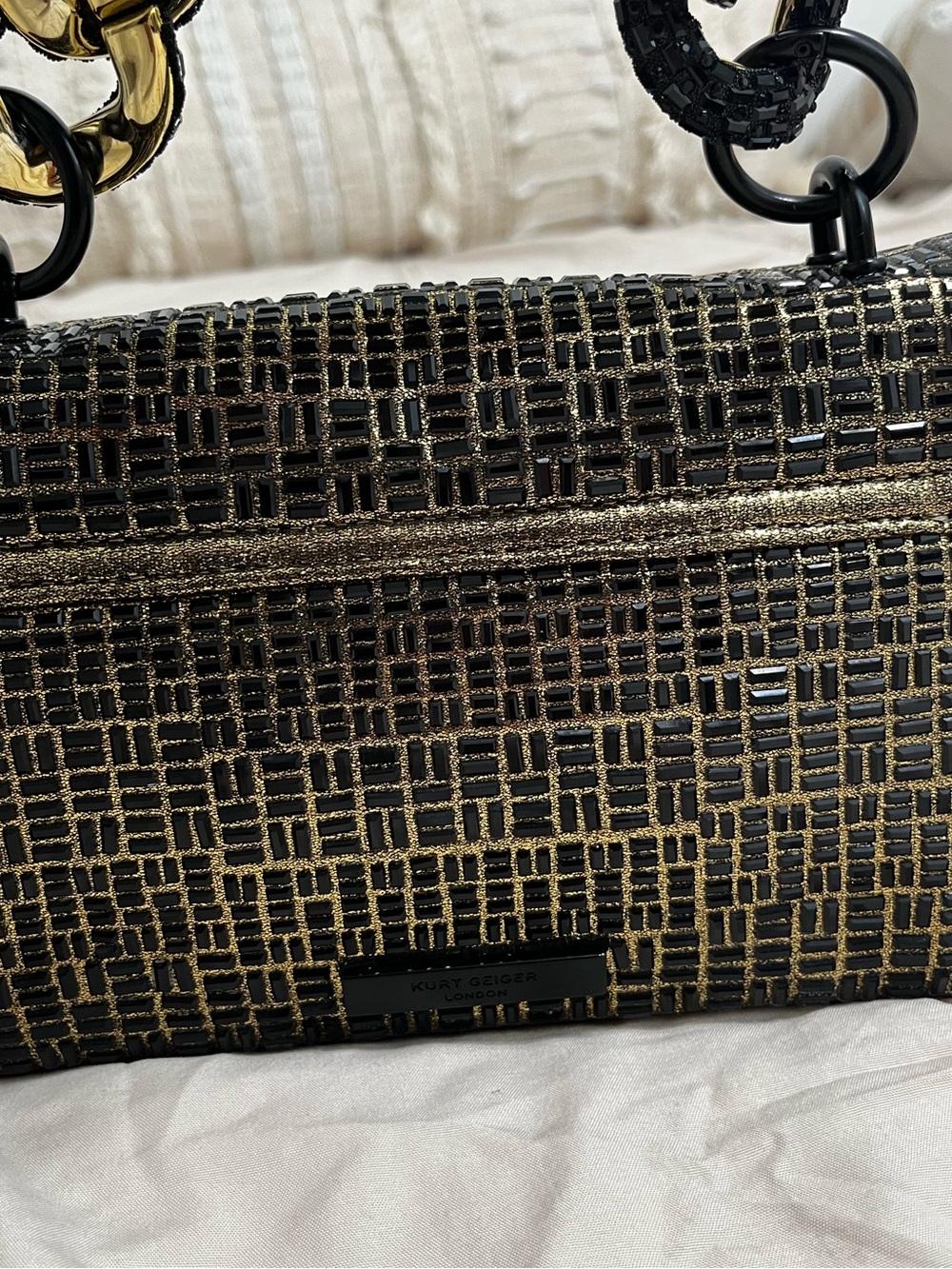 Kurt Geiger Black and Gold Crossbody Bag - Women Bags - Picture 5 of 17